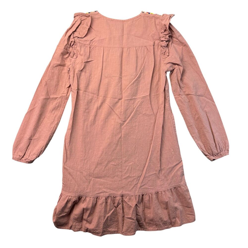 Kirundo Dress Women's Small Pink Floral Cottagecore Embroidered Boho Shift Flowy - Picture 2 of 9